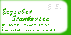 erzsebet stankovics business card
